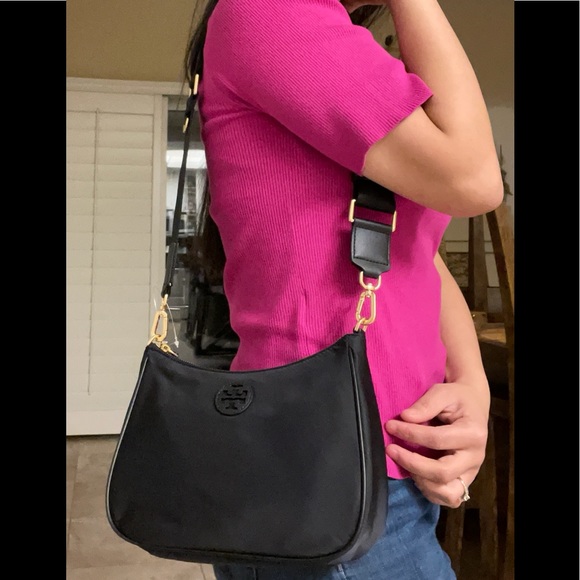 New , Tory Burch nylon web convertible crossbody - Picture 11 of 14